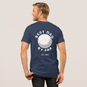 Best Dad By Par Golf Lover Custom Tri-Blend Shirt (Rückseite voll)