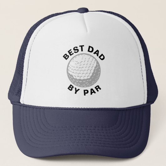 Best Dad By Par Golf Lover Custom Truckerkappe (Vorderseite)
