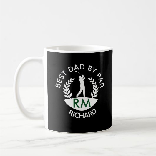 BEST DAD BY PAR MONOGRAM NAME KAFFEETASSE (Links)