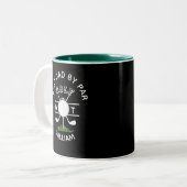 BEST DAD BY PAR MONOGRAM NAME ZWEIFARBIGE TASSE (Vorderseite Links)