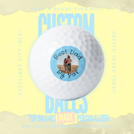 Best Dad By Par Personalized Photo Golf Gift Golfball
