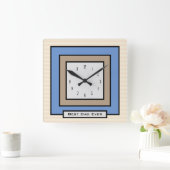 Best Dad Classic Squares Wall Clock Quadratische Wanduhr (Zuhause)