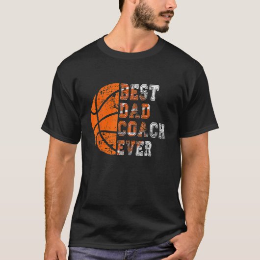 Best Dad Coach Ever Father s Day Basketball Player T-Shirt (Vorderseite)