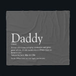 Best Dad Daddy Father Ever Definition Fun Gray Fleecedecke<br><div class="desc">Personalise for your special dad,  daddy or father to create a unique gift for Father's day,  birthdays,  Christmas or any day you want to show how much he means to you. A perfect way to show him how amazing he is every day. Designed by Thisisnotme©</div>