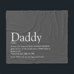 Best Dad Daddy Father Ever Definition Fun Gray Fleecedecke<br><div class="desc">Personalise for your special dad,  daddy or father to create a unique gift for Father's day,  birthdays,  Christmas or any day you want to show how much he means to you. A perfect way to show him how amazing he is every day. Designed by Thisisnotme©</div>