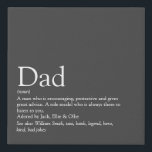 Best Dad Daddy Father Papa Ever Definition Gray Künstlicher Leinwanddruck<br><div class="desc">Personalise for your special dad,  daddy,  papa or father to create a unique gift for Father's day,  birthdays,  Christmas or any day you want to show how much he means to you. A perfect way to show him how amazing he is every day. Designed by Thisisnotme©</div>