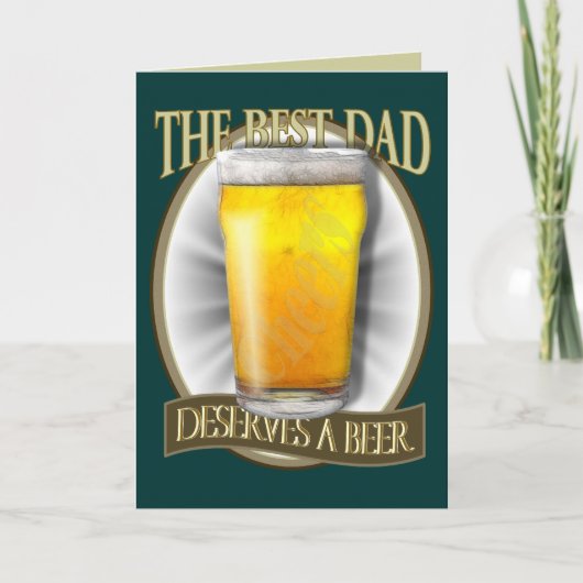 Best Dad Deserves A Beer Karte (Vorderseite)