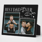  Best Dad Ever 2 Photos Heart Fathers Day Gifts Fotoplatte (Seite)