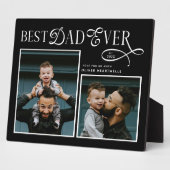  Best Dad Ever 2 Photos Modern Fathers Day Gifts Fotoplatte (Seite)