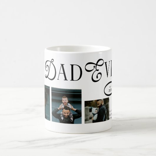 Best Dad Ever 2 Photos Modern Fathers Day Gifts Kaffeetasse (Mittel)