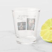 Best Dad Ever 2 Photos Modern Fathers Day Gifts Schnapsglas (Rückseite)