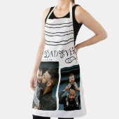  Best Dad Ever 2 Photos Modern Fathers Day Stripes Schürze (InSitu)