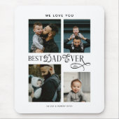  Best Dad Ever 4 Photos Modern Fathers Day Gifts Mousepad (Vorne)