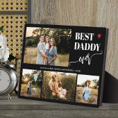 Best dad ever 4 photos personalized black fotoplatte