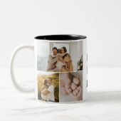 Best Dad Ever 5 Photo Collage Zweifarbige Tasse (Links)