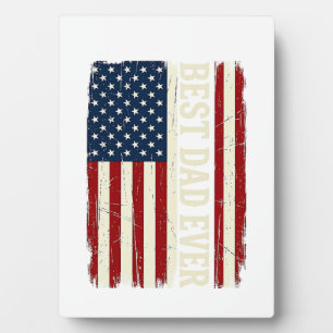 Best Dad Ever Amerikanische Flagge Vintage Vector Fotoplatte