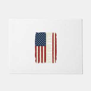 Best Dad Ever Amerikanische Flagge Vintage Vector Fußmatte