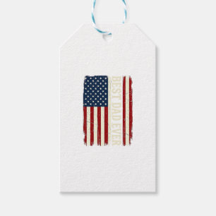 Best Dad Ever Amerikanische Flagge Vintage Vector  Geschenkanhänger