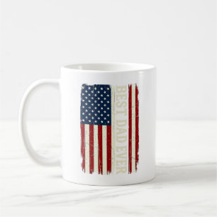 Best Dad Ever Amerikanische Flagge Vintage Vector Kaffeetasse