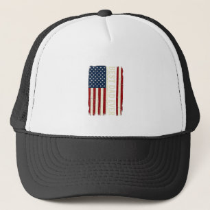 Best Dad Ever Amerikanische Flagge Vintage Vector  Truckerkappe