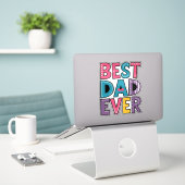 Best Dad Ever Aufkleber (Laptop auf Schreibtisch)