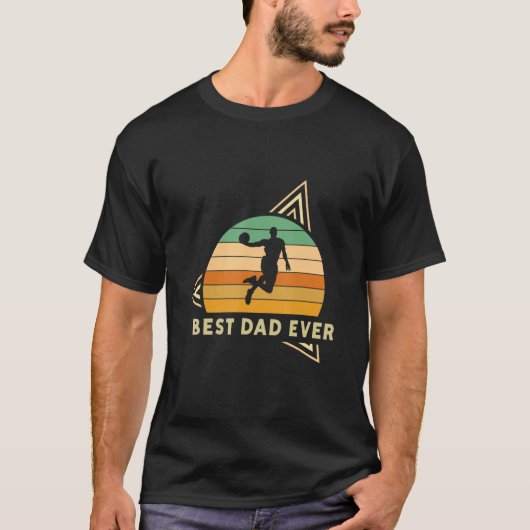 Best Dad Ever Basketball Coach Basketball Player T-Shirt (Vorderseite)