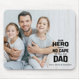 Best Dad Ever Black Custom Photo Gift From Kids  Mousepad
