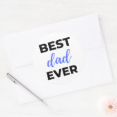 Best Dad Ever Black Runder Aufkleber (Umschlag)
