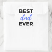 Best Dad Ever Black Runder Aufkleber (Tasche)