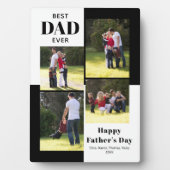 Best Dad Ever Black, White Father's Day Foto Fotoplatte (Vorderseite)