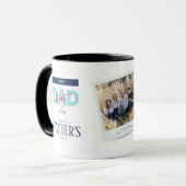 Best Dad Ever Blue Happy Father's Day Custom Photo Tasse (Vorderseite Links)