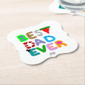 Best Dad Ever Bracket Paper Coaster Untersetzer (angewinkelt)