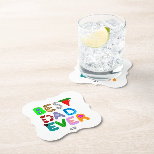 Best Dad Ever Bracket Paper Coaster Untersetzer (Vor Ort)