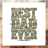 Best Dad Ever Camo Vintage Engraving Design_1 Fensteraufkleber (Blatt 2)