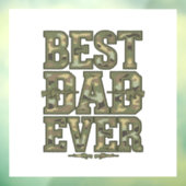 Best Dad Ever Camo Vintage Engraving Design_1 Fensteraufkleber (Blatt 3)