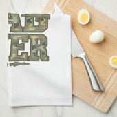 Best Dad Ever Camo Vintage Engraving Design_1 Geschirrtuch (Viertel Falte)