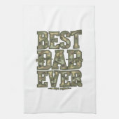 Best Dad Ever Camo Vintage Engraving Design_1 Geschirrtuch (Vertikal)
