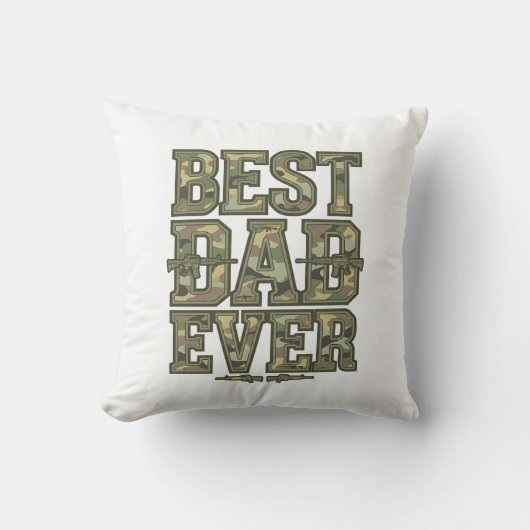 Best Dad Ever Camo Vintage Engraving Design_1 Kissen (Vorderseite)
