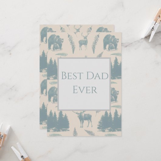 Best Dad Ever Card Karte (Vorderseite/Rückseite Beispiel)