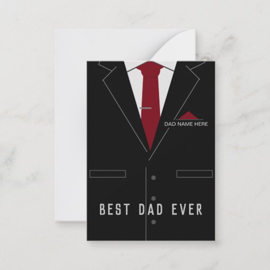 Best DAD Ever Card - Your Name / Text Mitteilungskarte (Vorderseite)