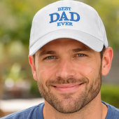Best Dad Ever Classic Blue Typography White Bestickte Baseballkappe