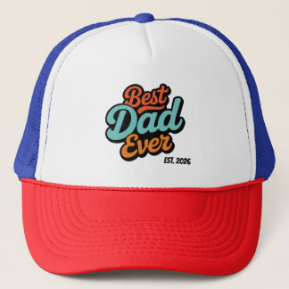 Best Dad Ever Colorful Retro Father’s Day Gift Tru Truckerkappe