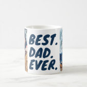 Best. Dad. Ever. Custom 2 Photo Kaffeetasse (Mittel)