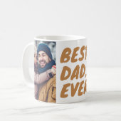 Best. Dad. Ever. Custom 2 Photo Kaffeetasse (Vorderseite Links)