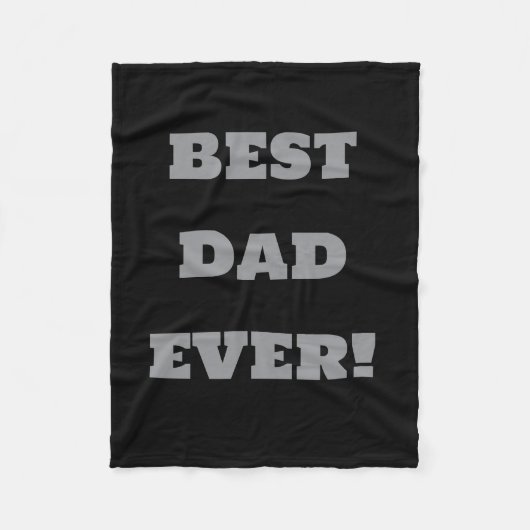 Best Dad Ever Custom Fleece Blanket Black (Vorderseite)