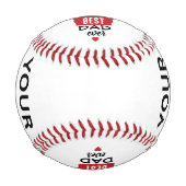 Best Dad Ever Custom Image Baseball (Rückseite)