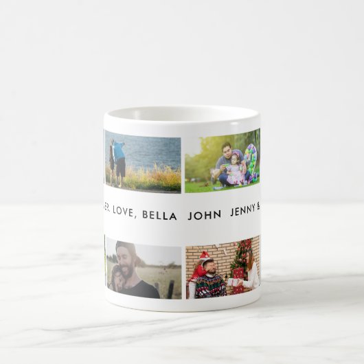Best Dad Ever Custom Photo Collage Kaffeetasse (Mittel)