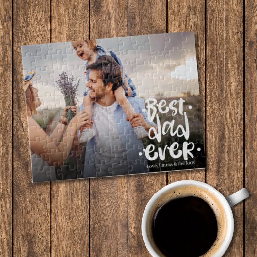 Best Dad Ever Custom Photo Gift From Wife Puzzle
