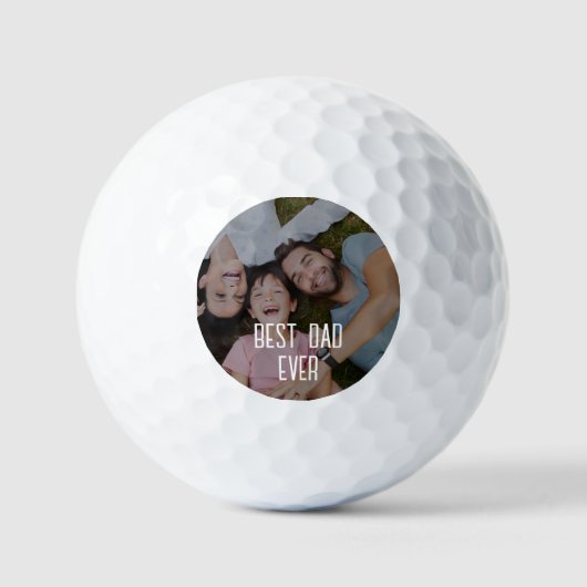Best Dad Ever Custom Photo  Golfball (Vorderseite)