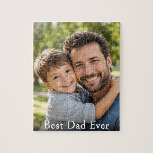 Best Dad Ever Custom Photo Keepsake Puzzle (Vertikal)
